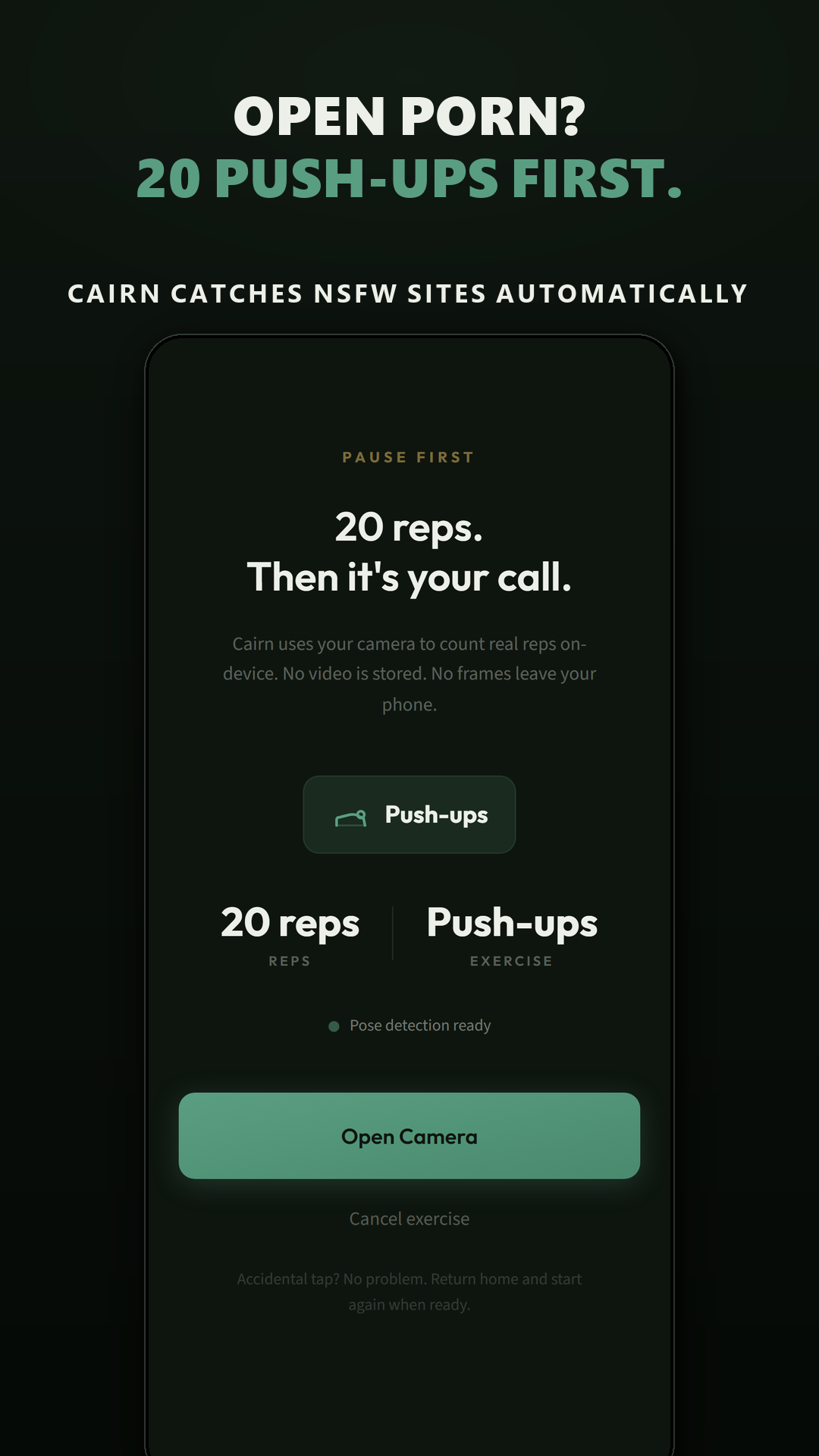Exercise interception prompt